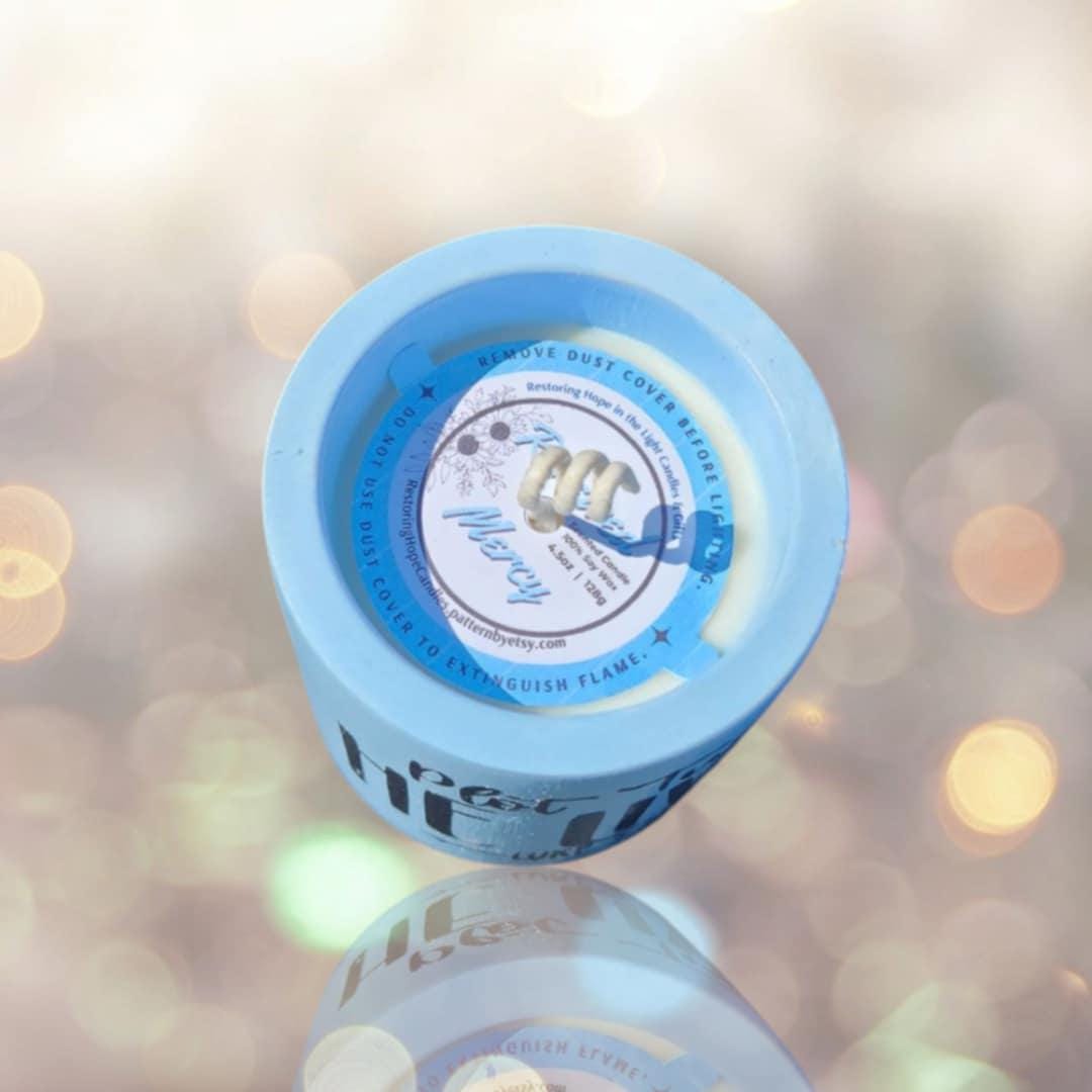 Plot Twist He Lives Hand-Poured Concrete Candle | Summery Sky | Renewed Mercy Scent | Easter Decor | Religious Gift