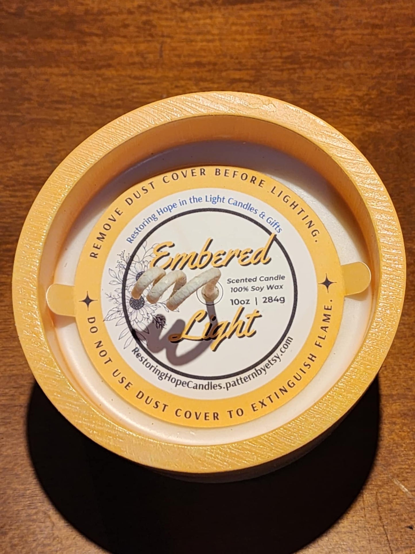 Handmade Concrete Candle β Embered Light | Orange Cream π§‘π₯