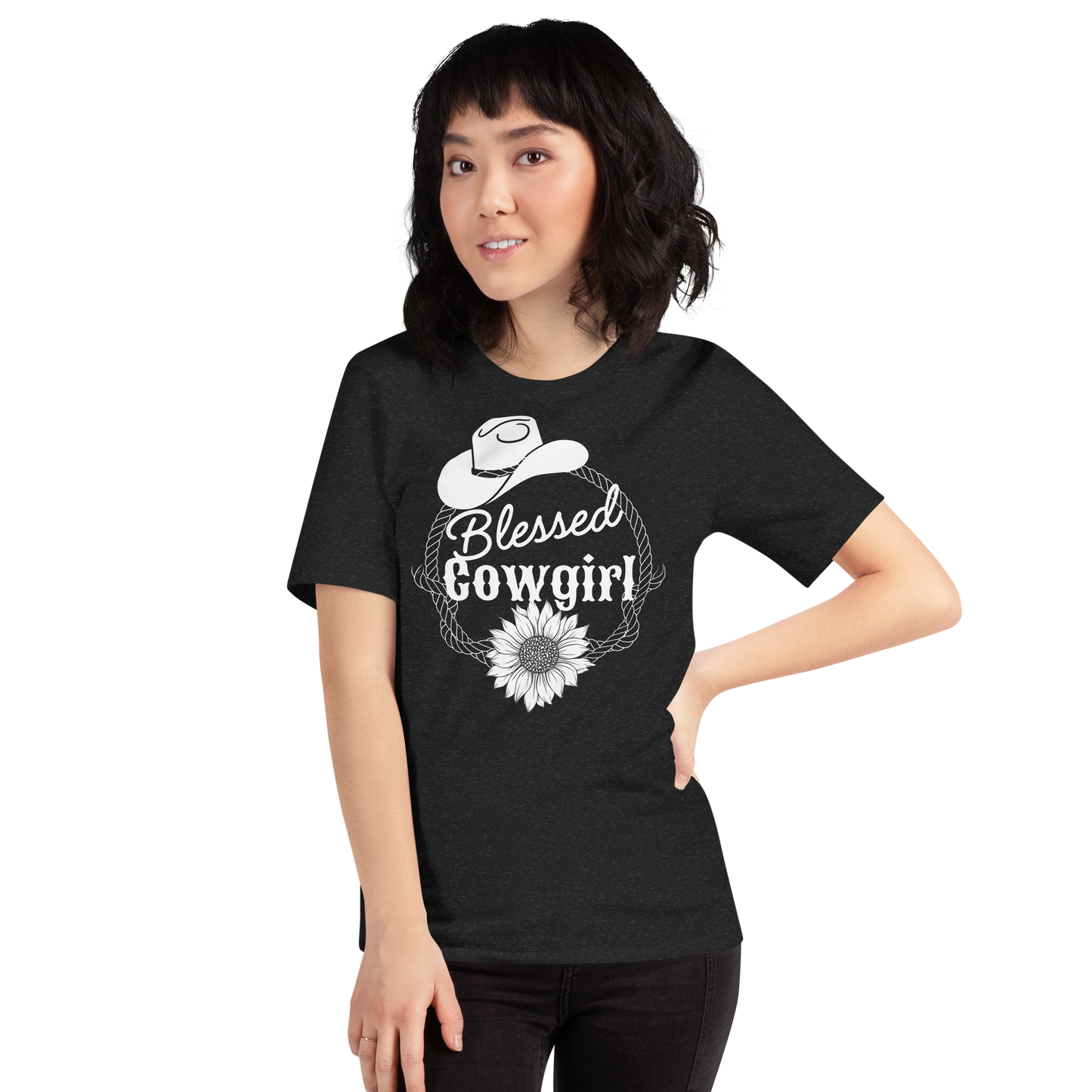Blessed Cowgirl Western Christian T-Shirt
