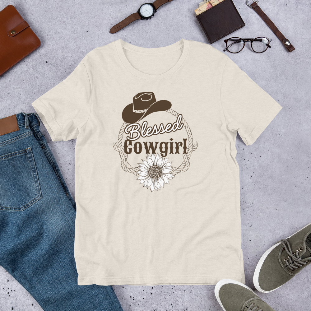 Blessed Cowgirl Western Christian T-Shirt